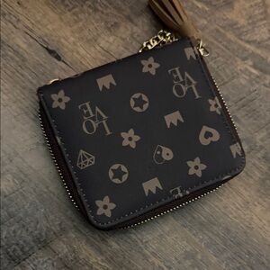 Claire's Black and Brown Patterned Wallet